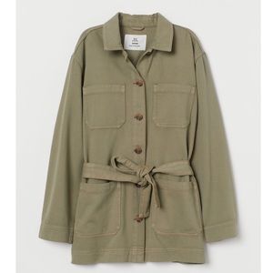 H&M Conscious Army Green Denim Top